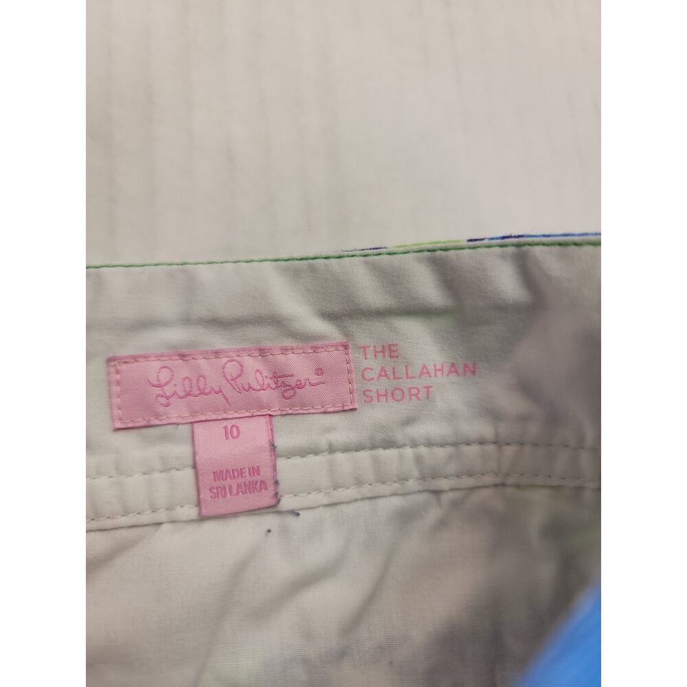 Lilly Pulitzer The Callahan Short SZ 10 Euro Summer Resort Wear Blue Violet - Picture 5 of 8